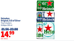  heineken silver 0.0 blikjes bier 4 6 33 330 original tray ml orig 