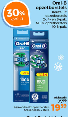  1 4 8 12 30 100 oral b opzetborstels pak pro precision clean cross action xxl pack up to removal brand by post 1x4 healthier gums based plastic approach brush heads learn content stuks 