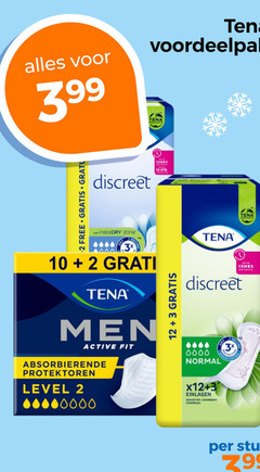  2 3 10 12 tena protects free discreet zone 3x grati men active fit level dryness normal serviettes stuk 