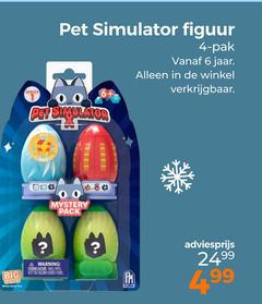  3 4 6 series pet simulator figuur pak jaar mystery pack big games warning choking hazard small for children under years 