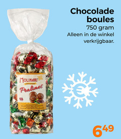  chocolade 750 boules cioccolato molinari pralines 