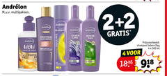  andrelon shampoo 2 4 24 100 300 1836 multipakken pro care zilver dag wow leave creme protein repair bond technologie proteine herstel verrassend volume gele haartype ml 