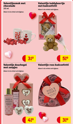  valentijnsdag valentijnsmok chocolade ml valentijn teddybeertje badconfetti douchegel zeepjes roos kisses shower gel 150ml bath confetti 