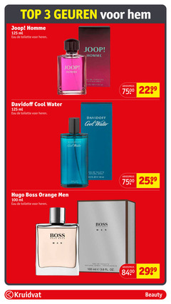  2 3 22 99 100 top geuren joop homme ml eau toilette heren davidoff cool water hugo boss orange men kruidvat man natural spray oz vaporisateur beauty 