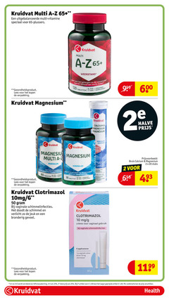  1 2 6 10 11 12 20 24 25 33 50 60 65 90 100 120 600 kruidvat multi uitgebalanceerde vitamine plussers gezondheidsproduct lees magnesium weerstand geheugen concentratie botten tabletten dag supplement calcium 2e halve mineralen vel vitaminen clotrimazol vaginale schimmel verlicht jeuk branderig gevoel daagt vermindering zenuwstelsel burt le bonne bruistabletten jour stoffen mg vaginaal gebruik bruis stuks applicatoren artikel combinatie health 