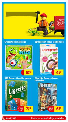  spelletjes 2 3 20 challenge toys family game croco stack spirograph pack neon original race against time players min match up alex games ligretto groen classic to create sa identity dieren dobbelen kruidvat 5 verrassend 