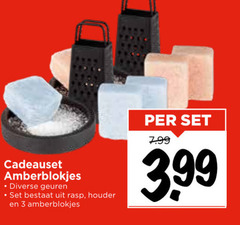  3 cadeauset geuren rasp houder 3.99 