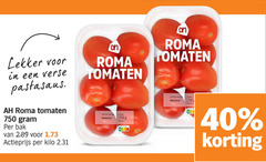  tomaten 40 750 verse pastasaus roma bak actieprijs kilo nederland 