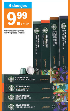  starbucks koffiecups 4 7 8 10 11 doosjes capsules nespresso stuks house blend lungo espresso roast colombia single origin pike by tens 