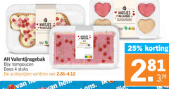  gebak tompoucen 4 25 valentijnsgebak doos stuks hartjes vlaaitjes varieeren bakkerij witte chocolade 