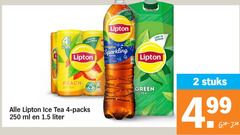  lipton ice tea 2 4 10 250 calories peach ml liter original sparkling sugar green stuks 