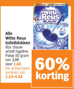  witte reus toiletblok 50 60 premium blauw water schoon toiletblokken pakje 3.99 varieeren glans 