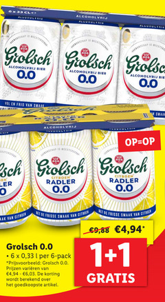  grolsch alcoholvrij bier 1 6 33 meesterschap 0.0 peter king fris citroen radler frisse 9 4 l pack varieeren berekend artikel 