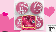  4 240 cupcakes for you heart cup cakes vanilla flavour pack 