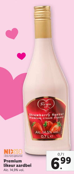  likeur 18 25 for you strawberry flavour premium cream liqueur 14 5 7 le nix18 jaar alcohol legitimatie aardbei 9 