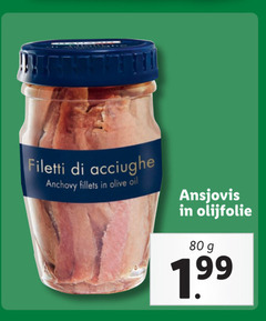  80 filetti anchovy fillets olive oil ansjovis olijfolie 