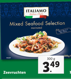  300 italian style squid tiger prawns mixed seafood selection marinated frozen zeevruchten 300g 