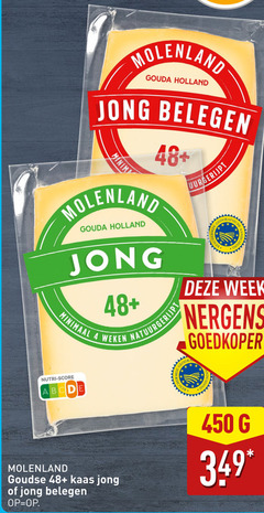  kaas 4 450 molenland gouda holland jong belegen 48 minimaal weken nutri score natuurgerijpt week goedkoper goudse 