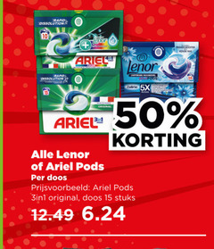  lenor ariel wasmiddel 10 15 50 rapid original 5x booster koude doos stuks 