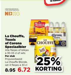  texels la chouffe speciaalbieren 4 18 25 33 jaar legitimatie alcohol nix18 speciaalbier corona blikjes stuk blonde 