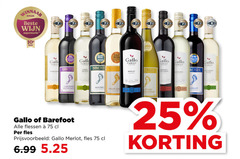  gallo barefoot rode wijn witte 10 25 supermarkt keer family pest pinot chardonnay grigio silver medal gold cabernet sauvignon malbec california flessen fles merlot awards moscato old medaille blanc 