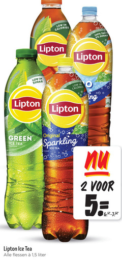  lipton ice tea 1 2 5 60 100 sugar calories ml green bruisend original sparkling flessen liter 