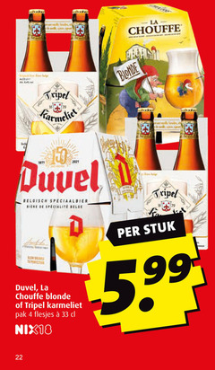  la chouffe duvel karmeliet speciaalbieren 4 16 22 33 tripel blonde belgisch speciaalbier biere specialite belge to pak nix18 stuk 5.99 