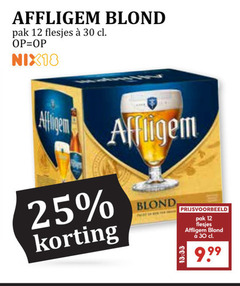  affligem speciaalbieren 12 25 30 blond pak nix18 13 33 