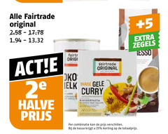  fair trade original koffie 25 5 zegels fairtrade 2e halve originele oko thaise gele curry combinatie kassa 