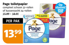  page toiletpapier 24 32 schoon rollen kussenzacht pak reinigt beter minder gebruiken pack stoom spaar zegel visage 