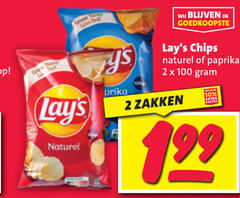  lays chips 2 10 100 to less naturel paprika zakken 