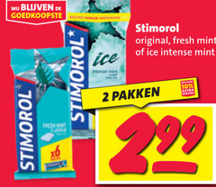  stimorol kauwgom 2 10 17 fresh mint ice original intense pakken 