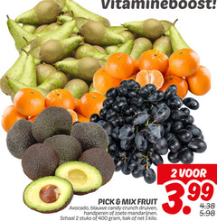  mandarijnen avocado druiven peren 1 2 99 400 vitamineboost pick mix fruit blauwe candy crunch handperen zoete schaal stuks bak kilo 