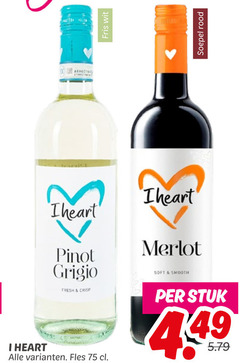  witte wijn rode fris wit heart pinot grigio fresh crisp fles merlot soft smooth stuk soepel rood 