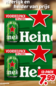  heineken blikjes bier 12 33 helder orig 12x originele blik pack 7 99 