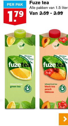  fuze tea ice pak pakken liter recycle dop recyclen discover your calories fusion fuzetea infused iced green leave black peach hibiscus leaves 