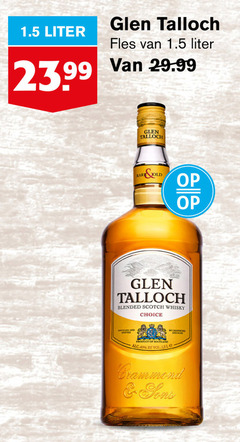  glen talloch whisky liter fles blended scotch choice distilled and shipped scotland by 