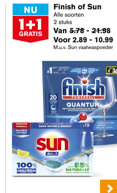  1 2 20 100 finish sun soorten stuks vaatwaspoeder siemens capsules all bosch viva stop voorspoelen bespaar water powerball quantum nettoyage efficace brillance reiniging glans parfum frais frisse geur improved formula effective eco short save energy protects your 99 stains with naturally cleaning ingredients oplossend 