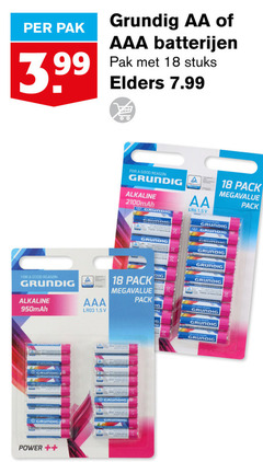  grundig batterijen 8 18 99 aa pak aaa stuks 3.99 elders for good reason alkaline 2100mah pack power 