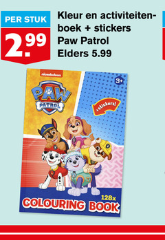  99 kleur activiteitenkubus stuk boek stickers paw patrol elders 5.99 nickelodeon colouring book 3 