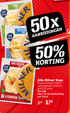  milner kaas kaasplakken 4 6 50 150 160 r jong 30 nature rijk belegen vegetarisch energie pak 5x aanbieding 