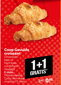  1 2 gevulde croissant chocolade kaas ham combineren stuks 