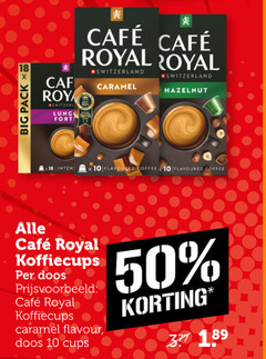  cafe royal koffiecups 10 18 50 big pack roya mcafee taste fort switzerland caramel hazelnut x18 1x flavoured coffee doos flavour cups 