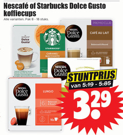  nescafe starbucks dolce gusto capsules 6 8 18 100 koffiecups pak stuks by caramel flavour saveur karamelsmaak caramello caramelo serving suggestion serveersuggestie intensity arabica macchiato lungo premio club mcafee lait balanced round responsibly sourced coffee 16x cremoso roasty 