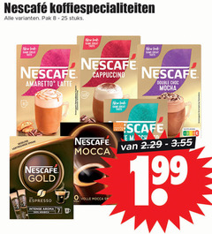  nescafe oploskoffie 7 8 10 25 100 koffiespecialiteiten pak stuks new same taste amaretto latte suggestion cappuccino double choc mocha dezelfde vertrouwde gold espresso intense aroma arabica mocca design em nutri score 