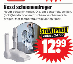  99 nexxt schoenendroger bacterieen o.a. pantoffels sokken boks handschoenen scheenbeschermers drogen temperatuurregelaar timer elders 