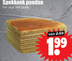  spekkoek 140 pandan stuk 