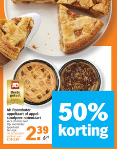  appeltaart 50 2022 getest smaaktest roomboter appel stoofpeer notentaart vers oven stuk varieeren 