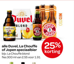  jopen la chouffe duvel speciaalbieren 3 25 150 300 ml blond line nel open nix18 speciaalbier fles 