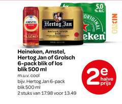  grolsch heineken amstel hertog jan blikjes bier 2 6 500 natuurzuiver original pack blik ml cool stuks halve 